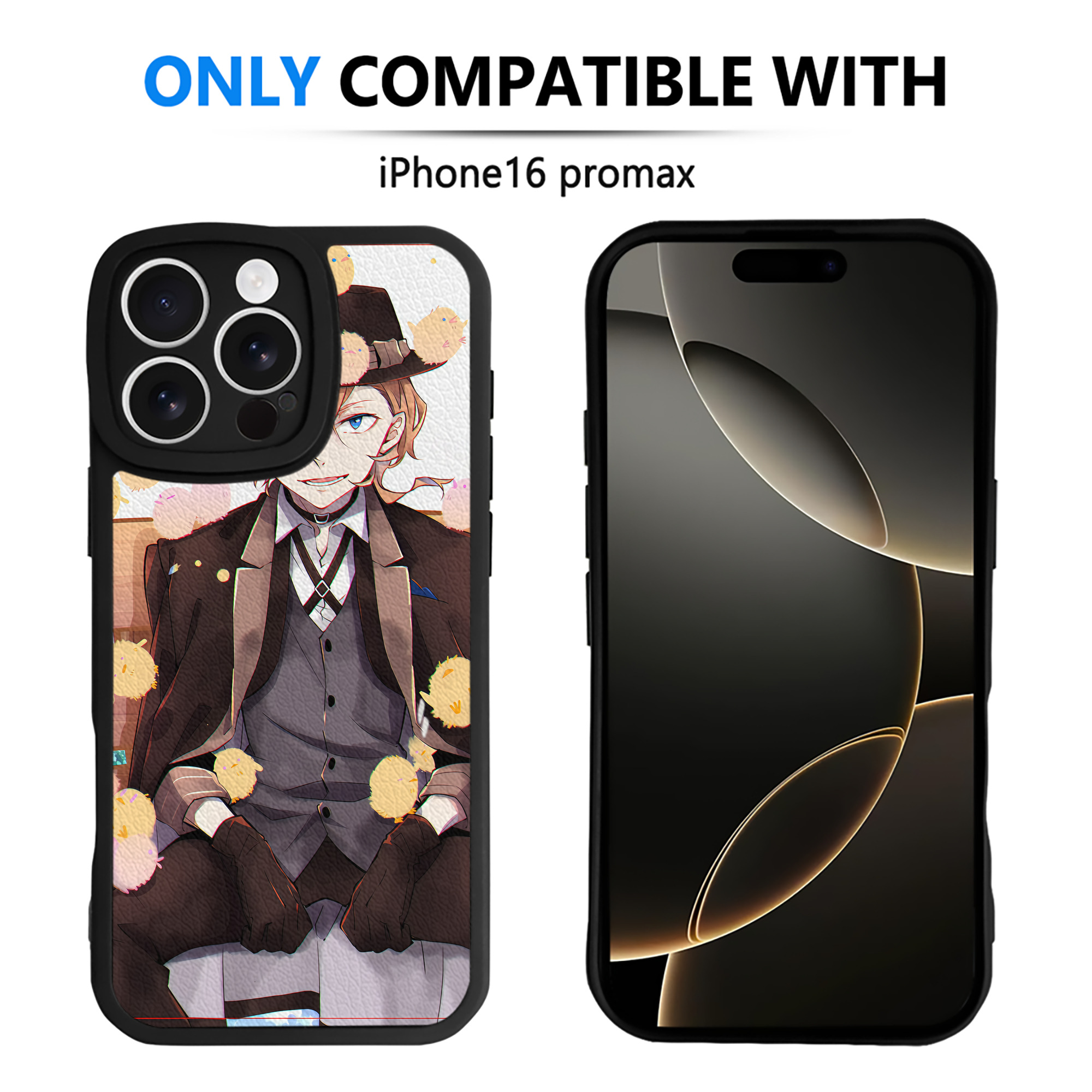 （画像用） 文豪ストレイドッグス Bungo Stray Dogs 【iPhone 16シリーズ対応】シリコンスマホケース（レザー調） 材質：シリコン